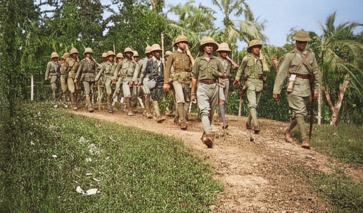 Trinity College Route March to Colombo 1914.