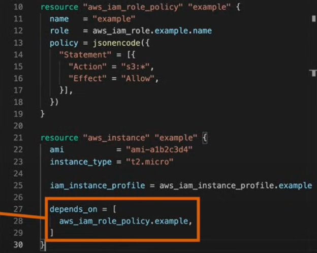 terraform dependency