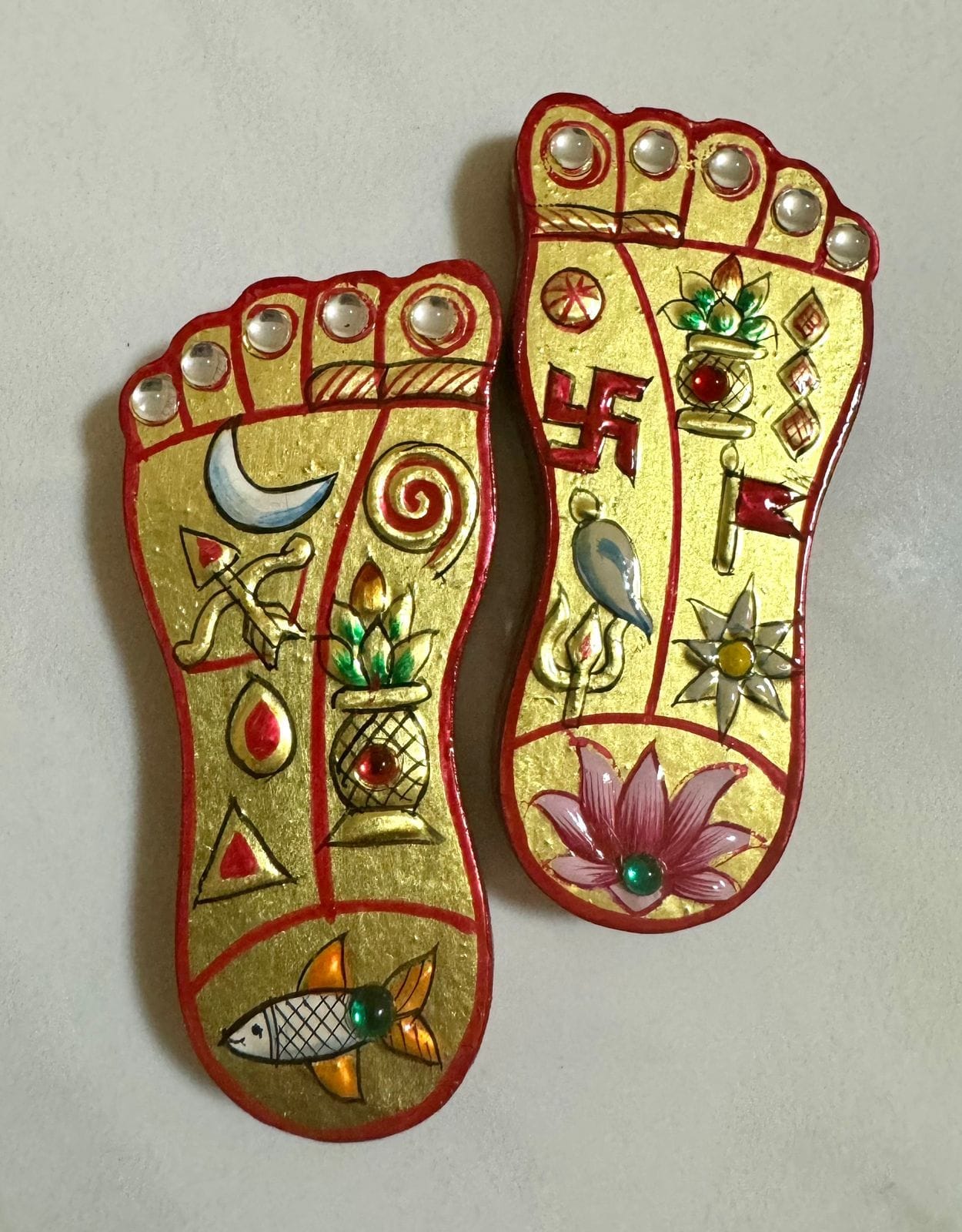 Introducing Real 24K Gold Leafing on Laxmi Charan by MIDAS TOUCH
