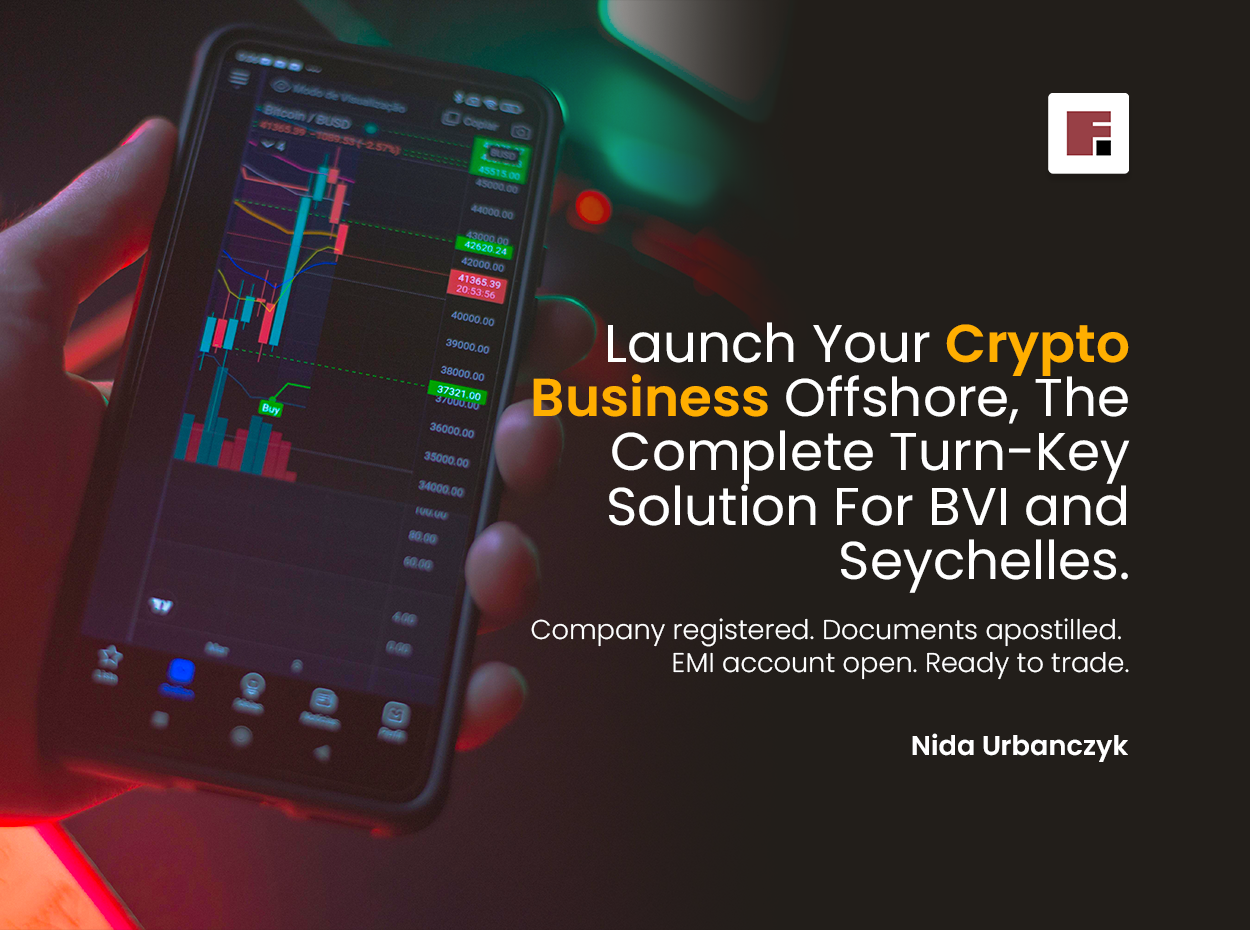 Launch your crypto business offshore, the complete turn-key solution for BVI and Seychelles