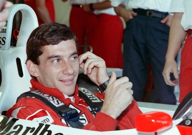 Ayrton Senna Face After Crash