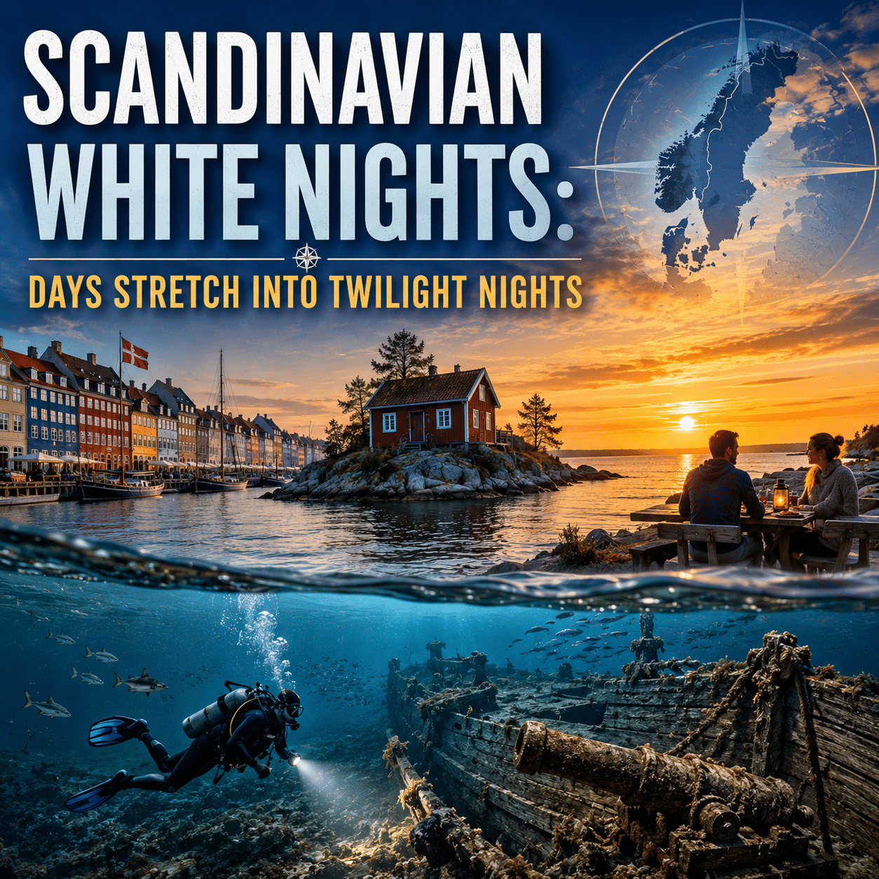 Scandinavian White Nights: Days Stretch Into Twilight Nights by Peter Symes