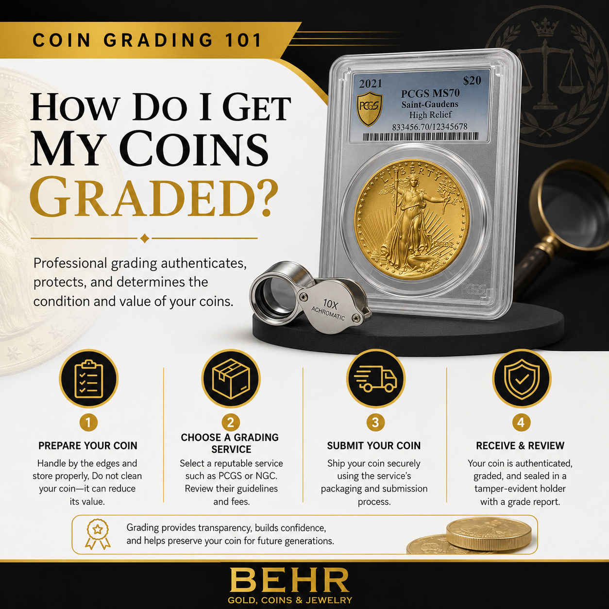 Understanding Coin Grading: A Beginner’s Guide to Evaluating Your Coins Professionally