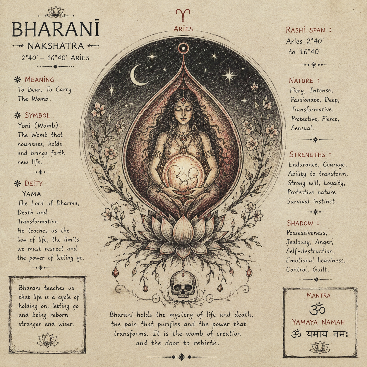 Mythological Story of Bharani Nakshatra.