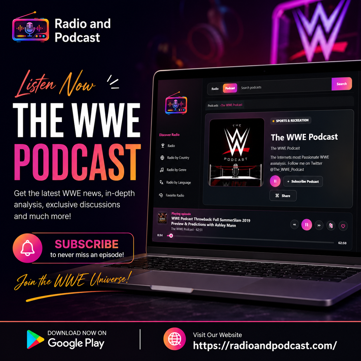 🎙️ The WWE Podcast for Every Wrestling Fan | Radio and Podcast!💥
