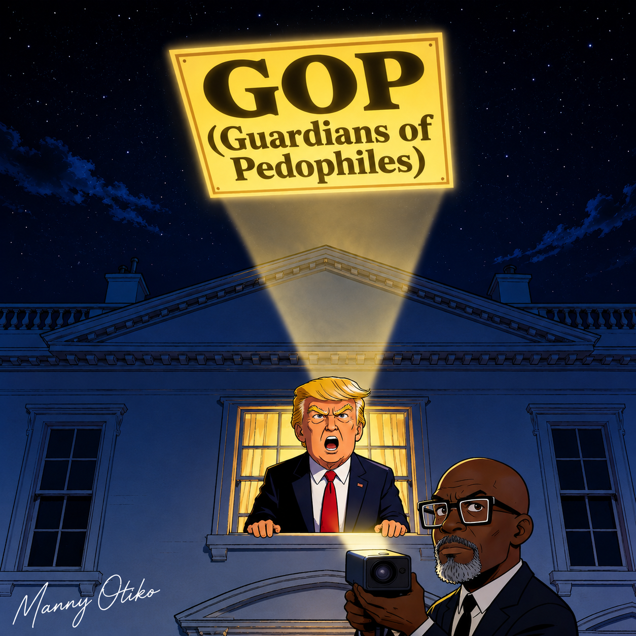 Cartoon Torches GOP Over Child Sex Scandals
