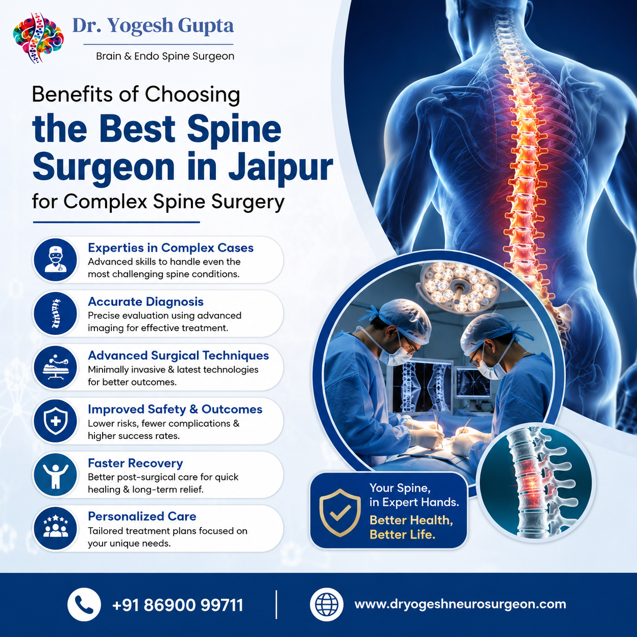 Benefits of Choosing the Best Spine Surgeon in Jaipur for Complex Spine Surgery