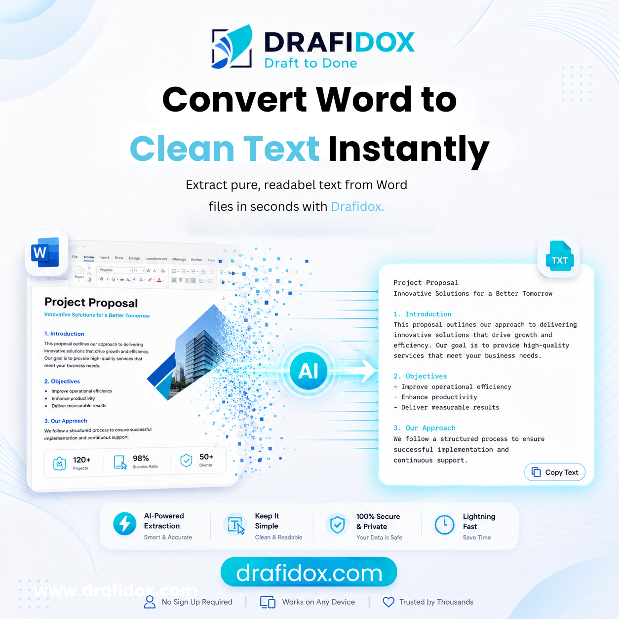 Unlock the Power of Your Documents with Drafidox Word to Text Converter