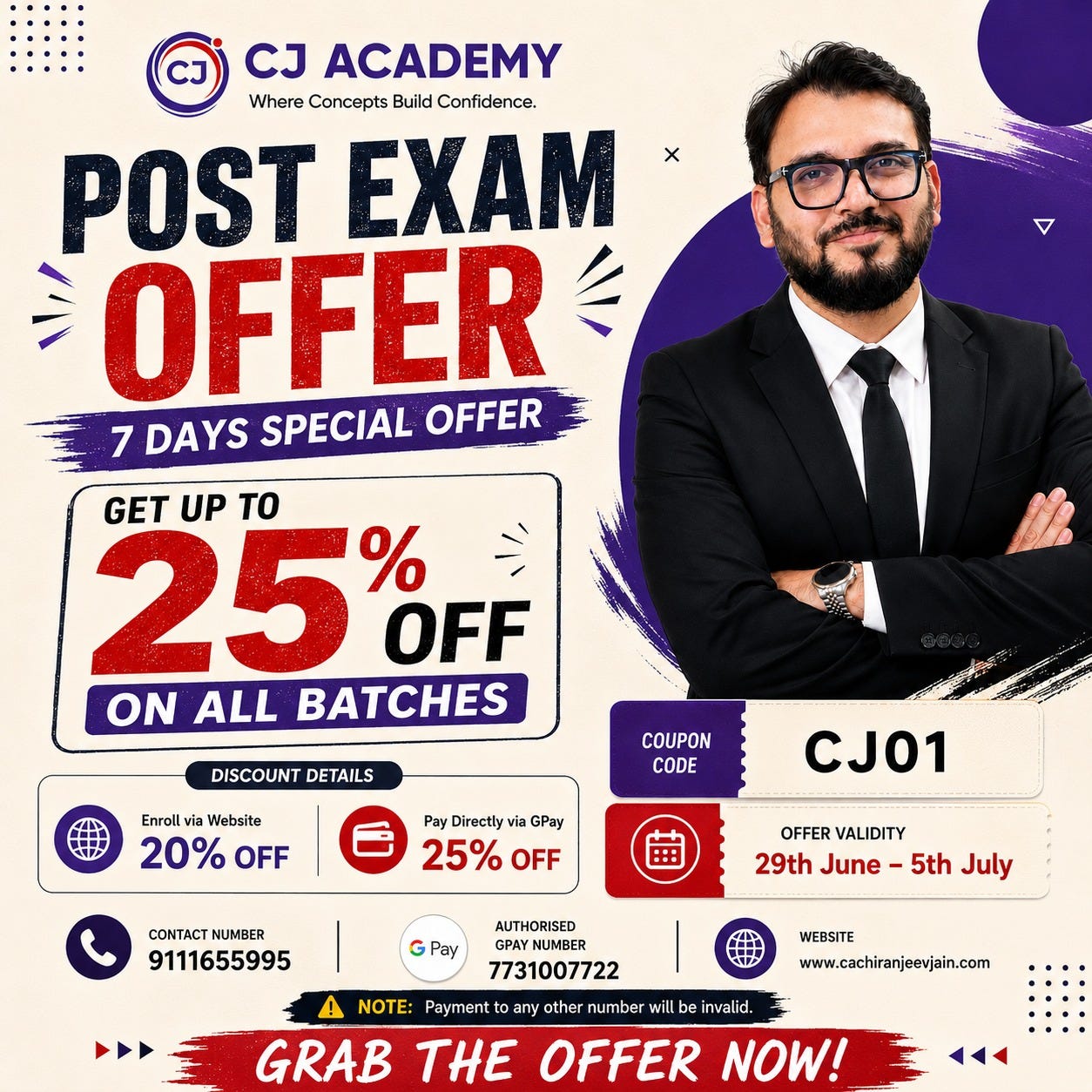 Bumper Result offer on CA Inter & CA Final Classes by CA Chiranjeev Jain | Limited Period Offer
