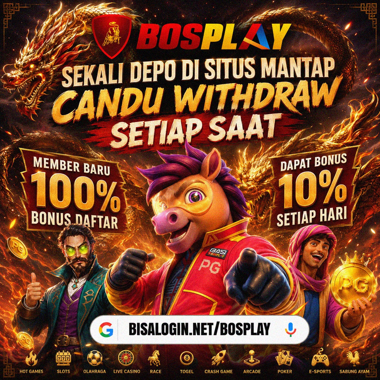 BOSPLAY : Platform situs link maxwin slot88 terpercaya