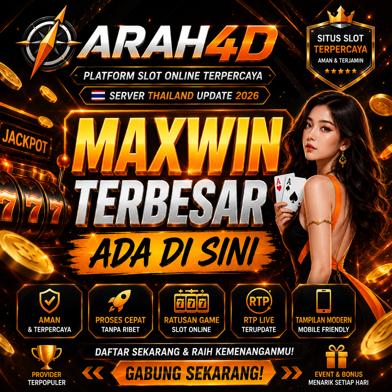 ARAH4D | Daftar Situs Slot Online Terlengkap & Login Resmi