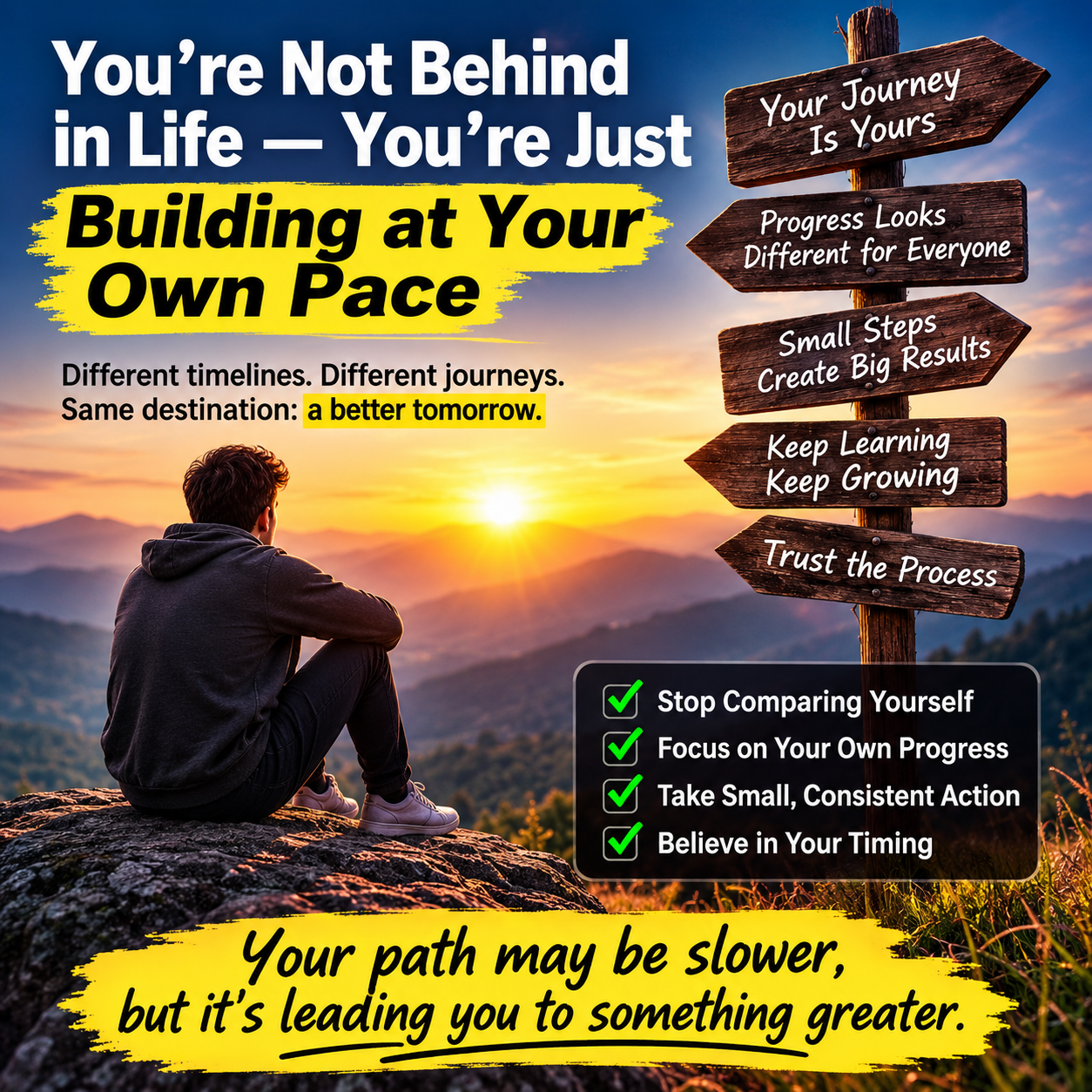 You’re Not Behind in Life — You’re Just Building at Your Own Pace