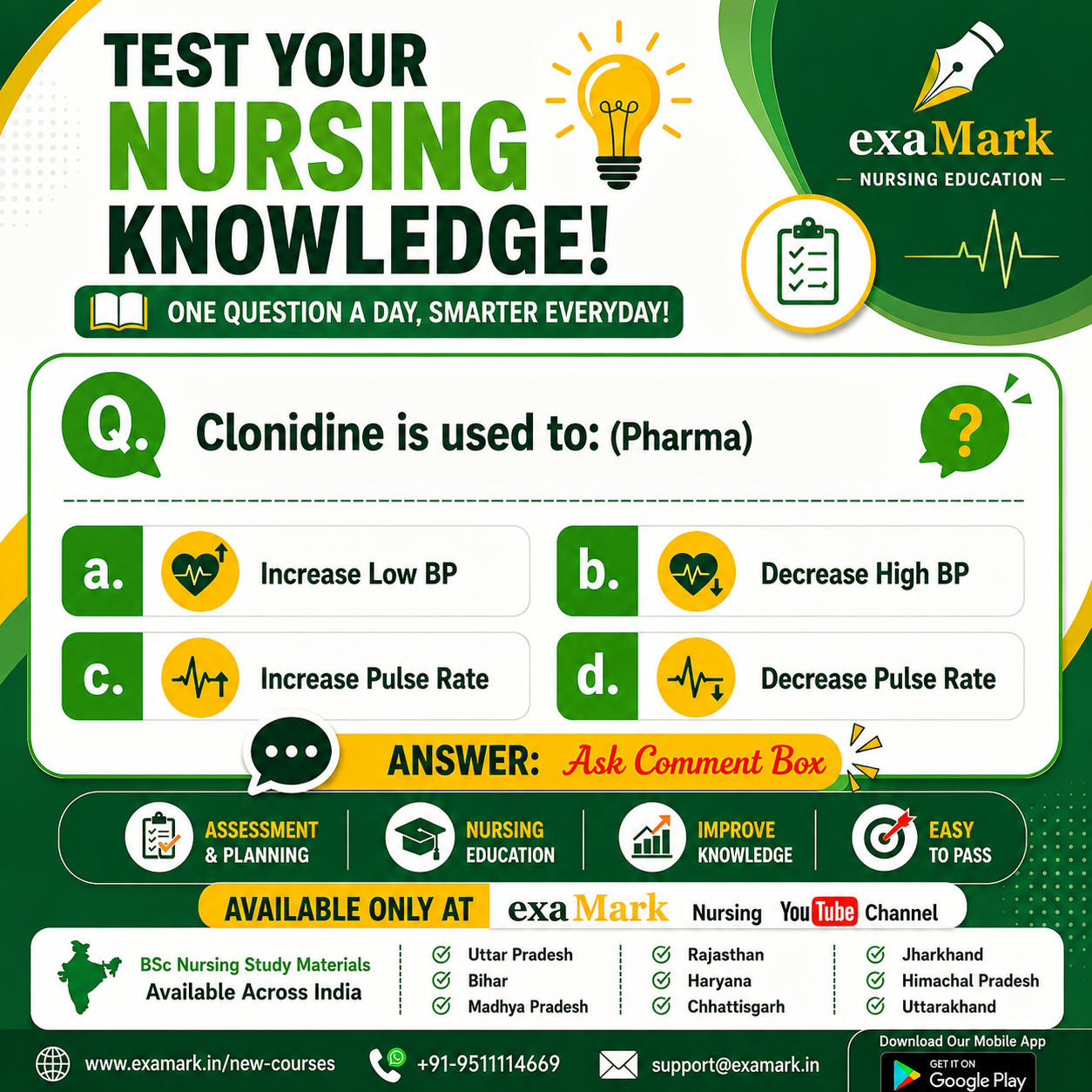 Clonidine in Pharmacology — Test Your Nursing Knowledge!