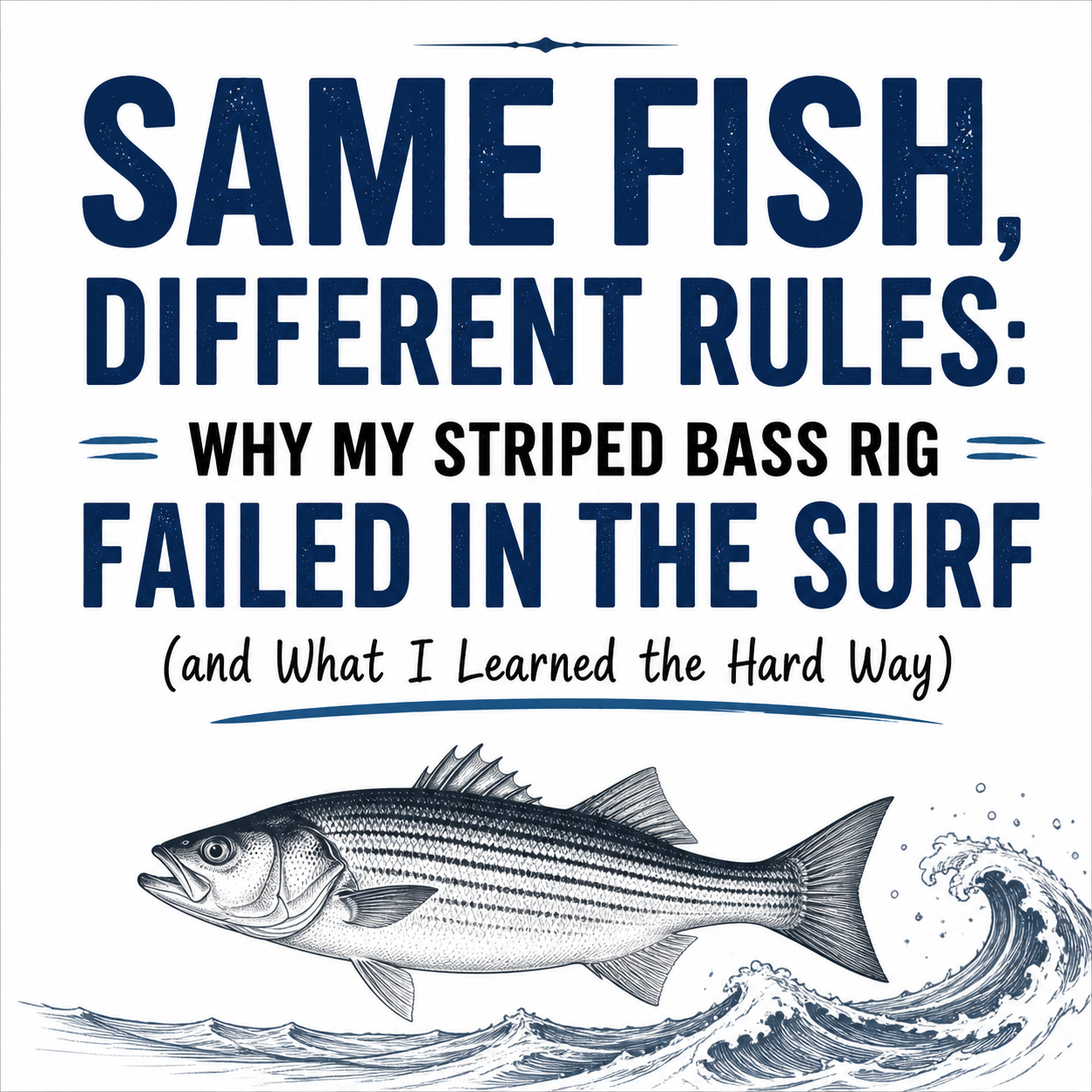 Same Fish, Different Rules: Why My Striped Bass Rig Failed in the Surf (and What I Learned the Hard…