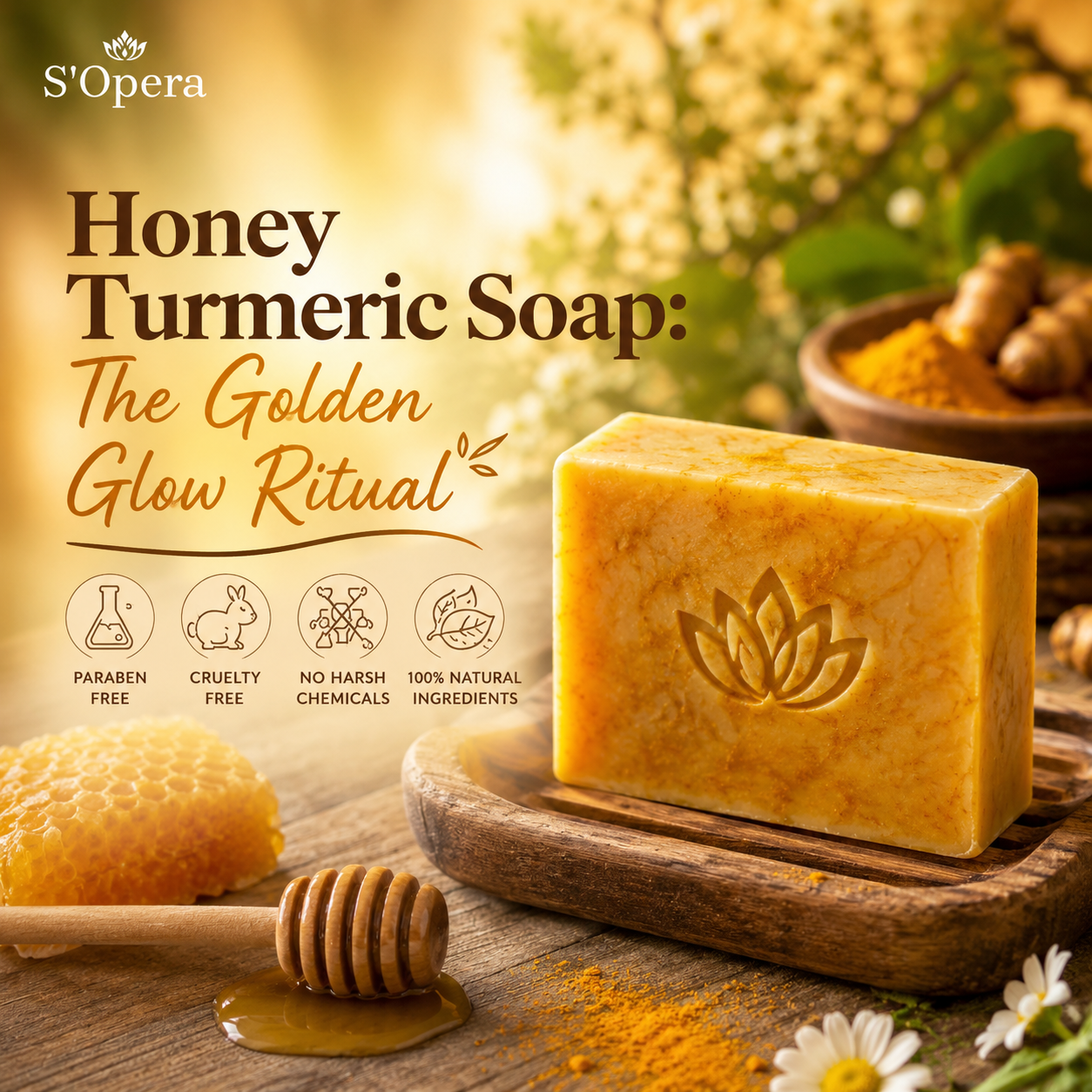 Honey Turmeric Soap: The Golden Glow Ritual by Soperas