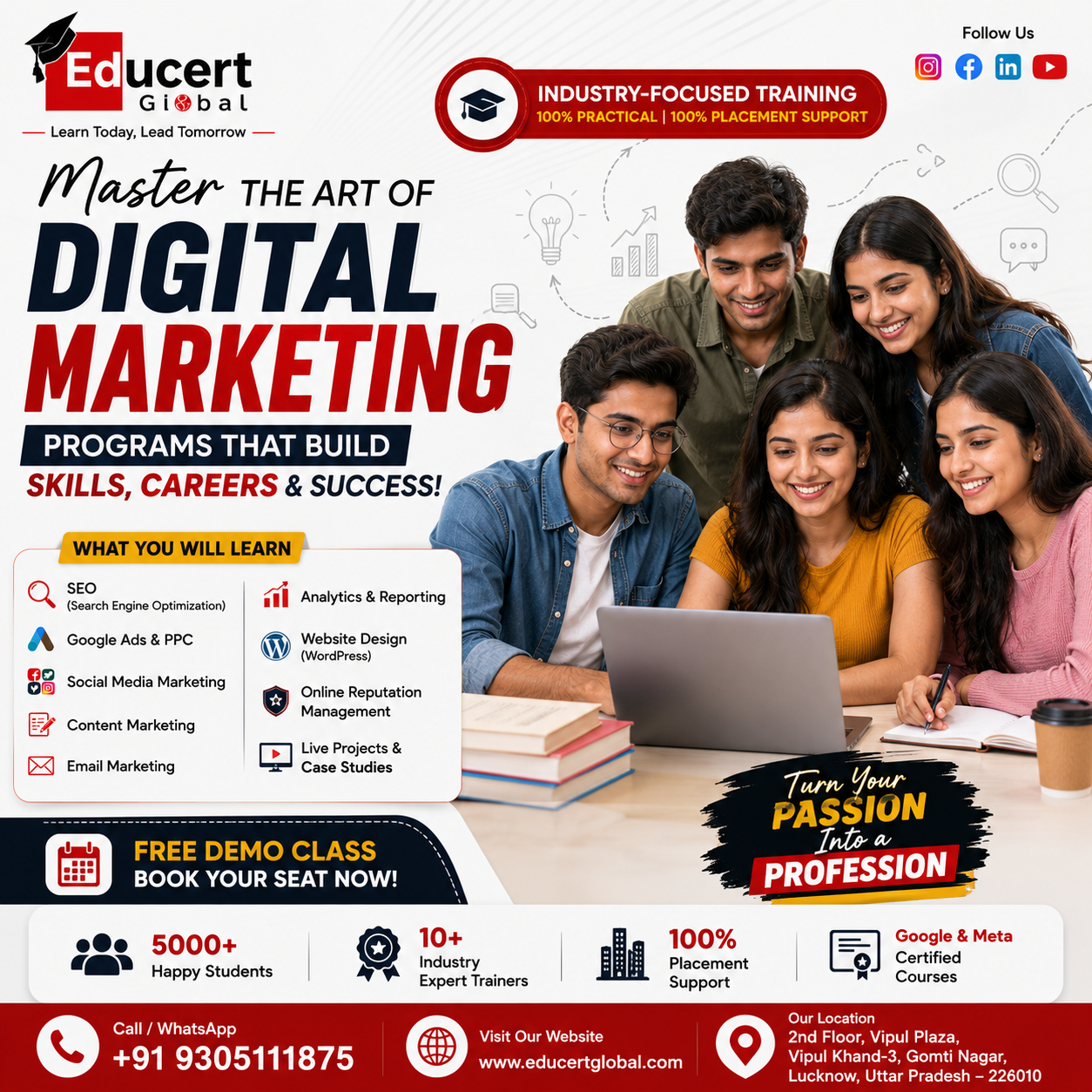 Advanced Digital Marketing course in Lucknow (2026)