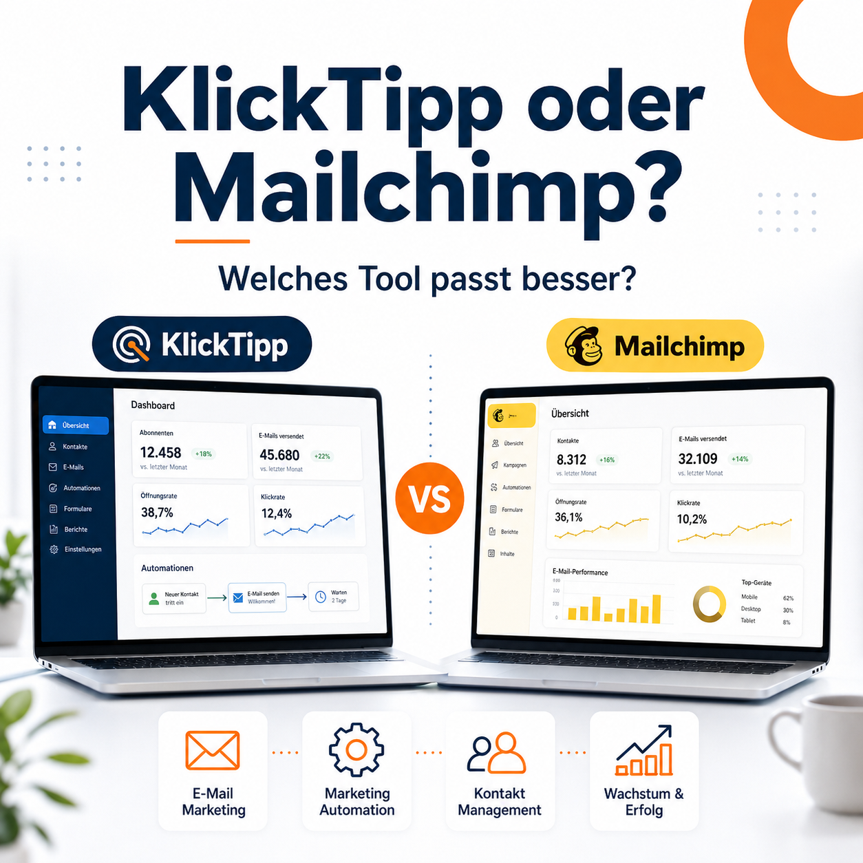 KlickTipp oder Mailchimp: Welche Entscheidung ist langfristig sinnvoller?
