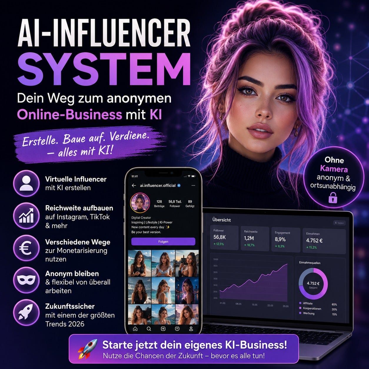 AI-Influencer System Erfahrungen 2026 — Meine ehrliche Einschätzung zum KI-Trend für anonymes…