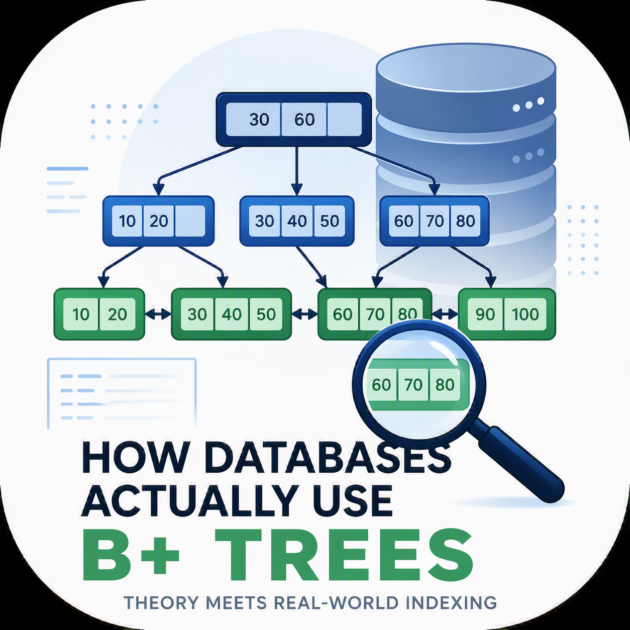 How Databases Actually Use B+ Trees
