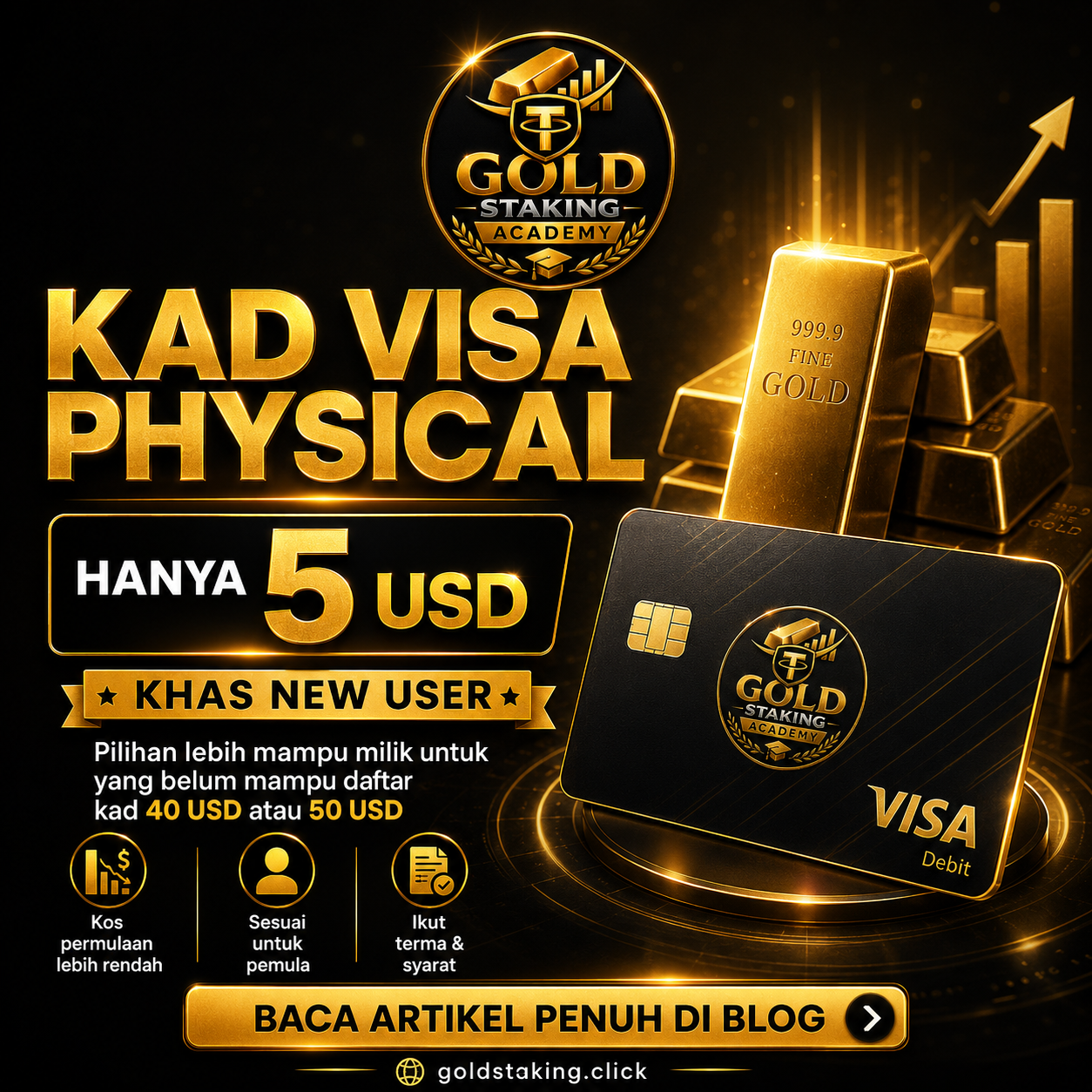 Ramai new user teringin nak ada kad physical, tapi bila nampak pakej 40 USD atau 50 USD, terus rasa…
