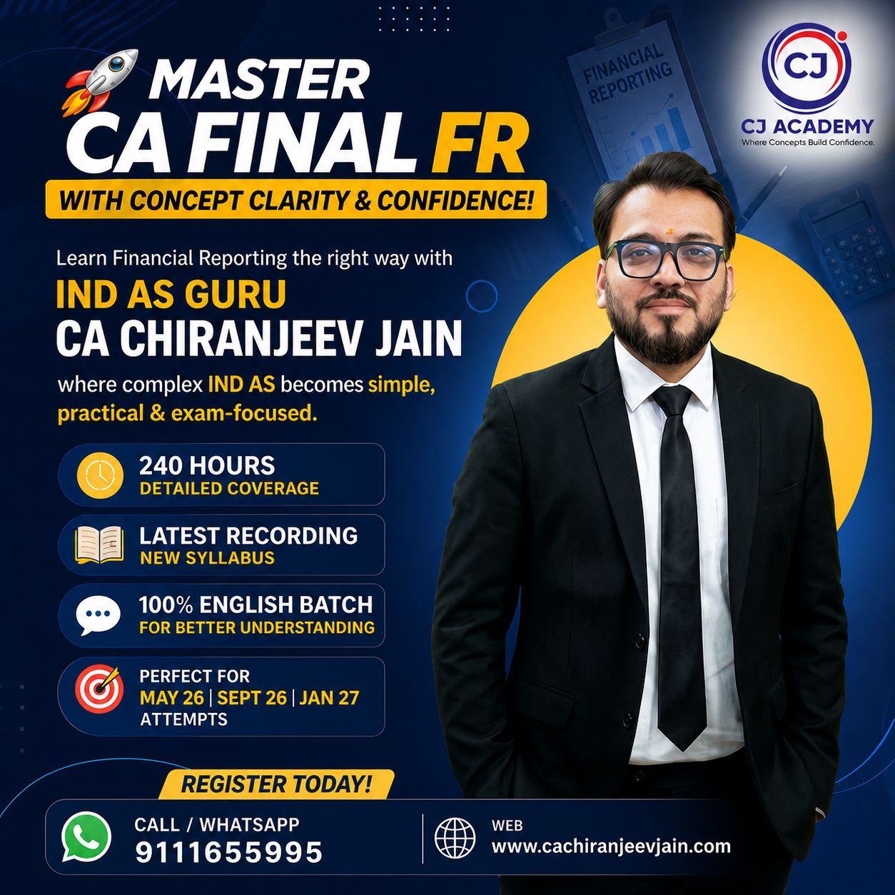 Level Up Your CA Final FR Preparation with IND AS Guru CA Chiranjeev Jain!