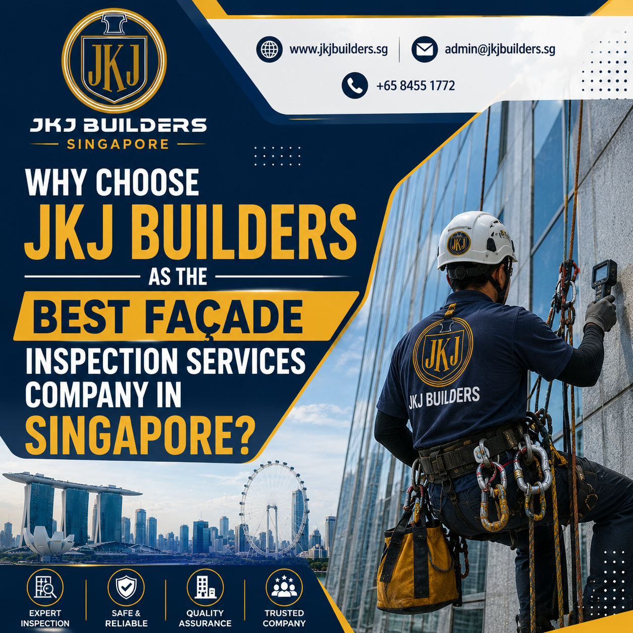 Why Choose JKJ Builders as the Best Façade Inspection Services Company in Singapore?