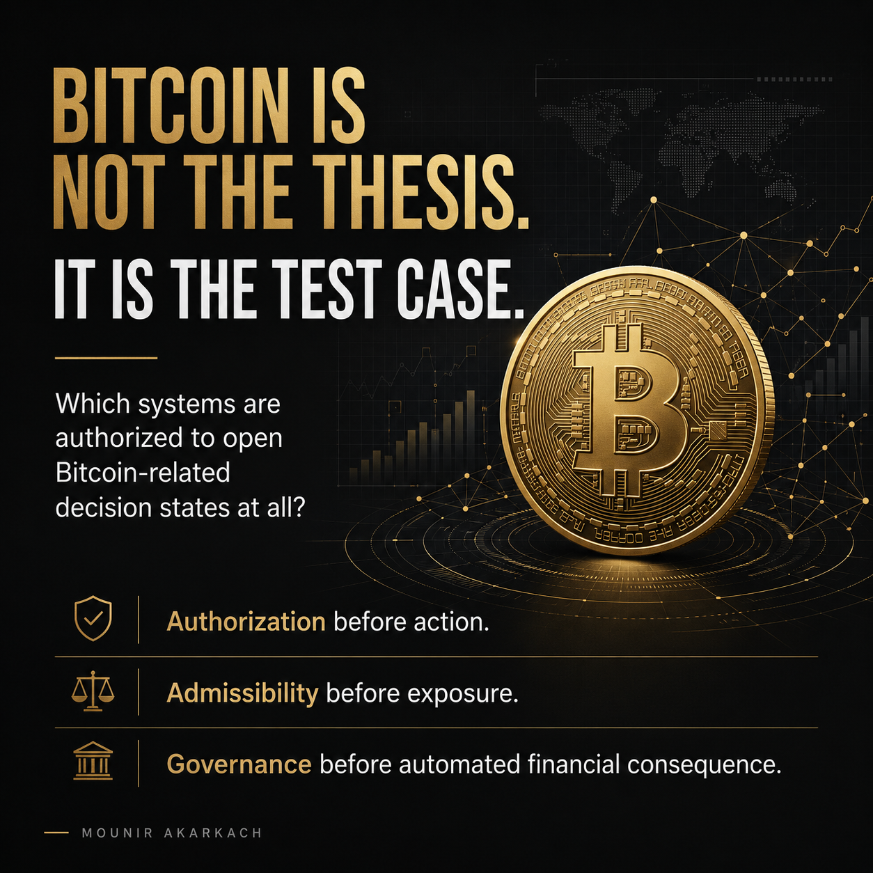 Bitcoin Is Not the Thesis. It Is the Test Case.