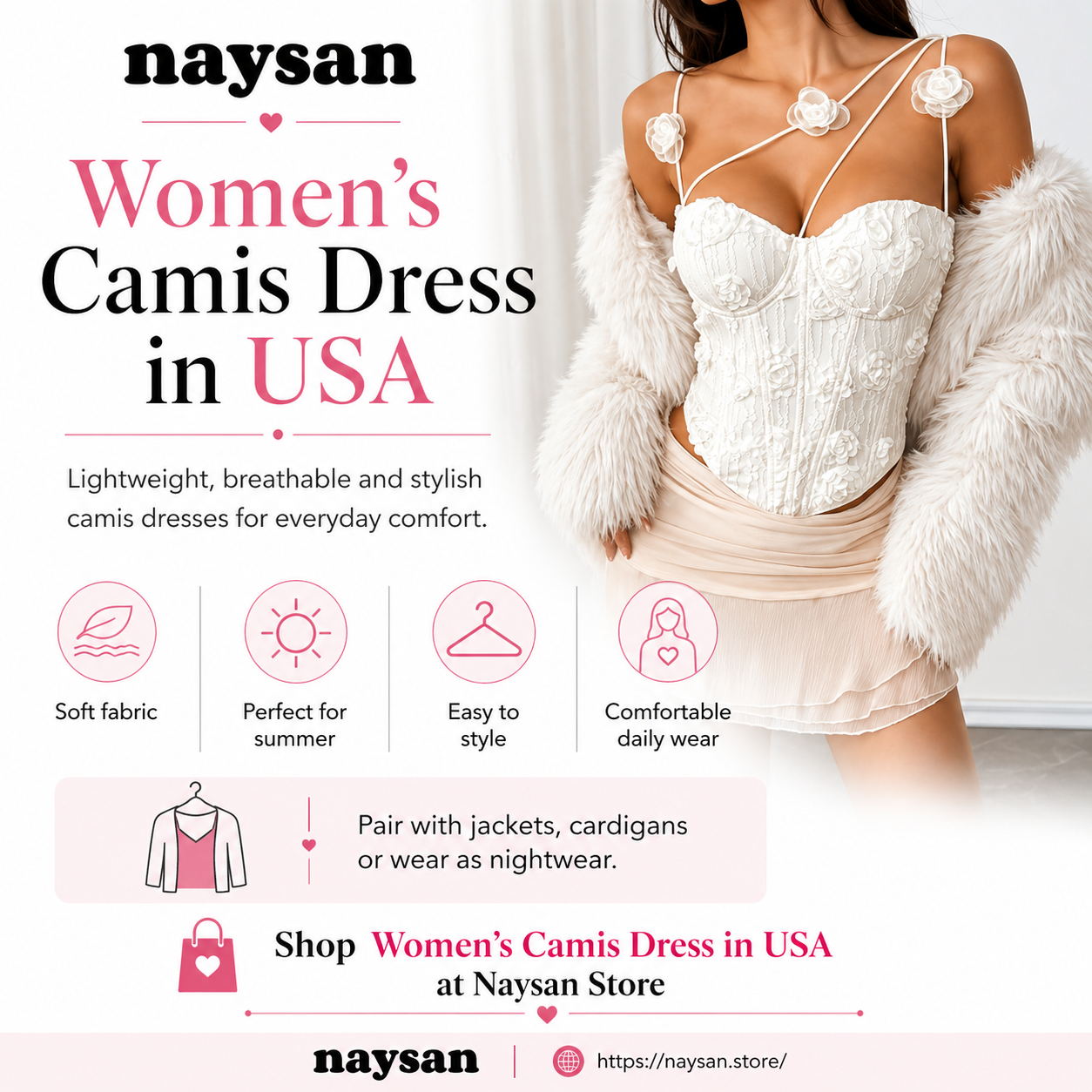 The Best Women’s Camis Dress in USA at Naysan Store