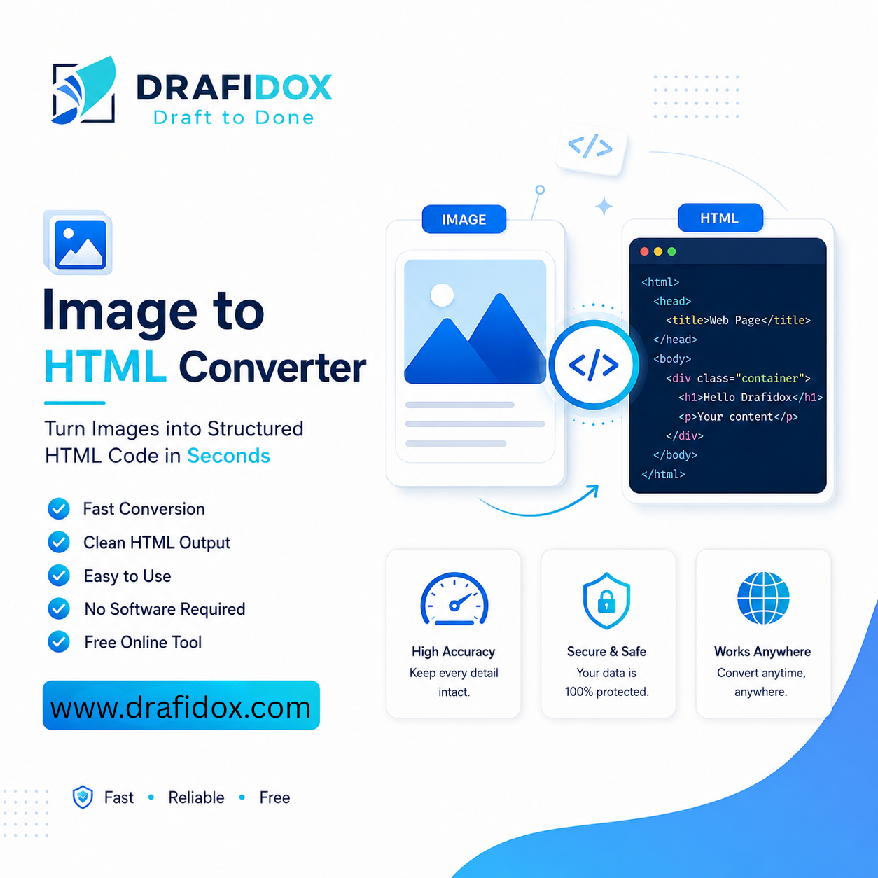 Transform Images into HTML Instantly with Drafidox
