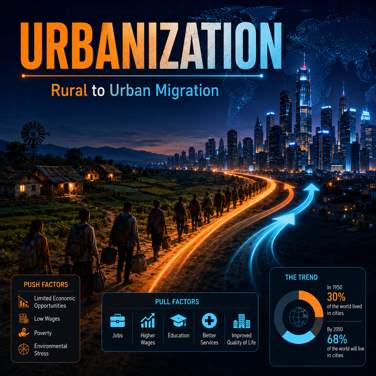 Urbanization AP Human Geography: Causes, Effects, and Examples | APScore5