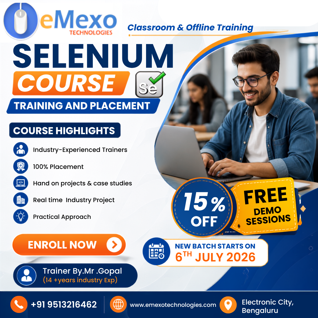 Selenium Training in Electronic City,Bangalore