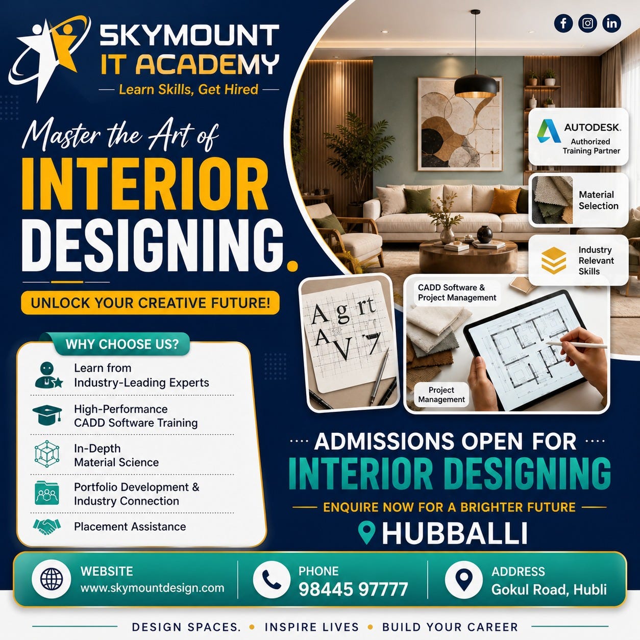 Best Interior Design Course in Hubli with Placement Assistance — Skymount