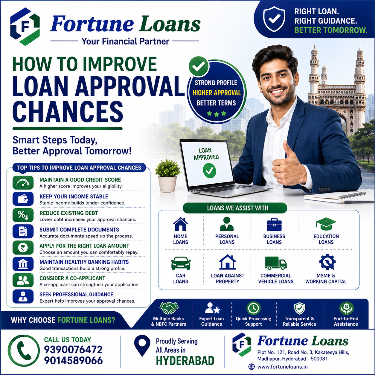 How to Improve Loan Approval Chances in Hyderabad — Expert Tips from Fortune Loans