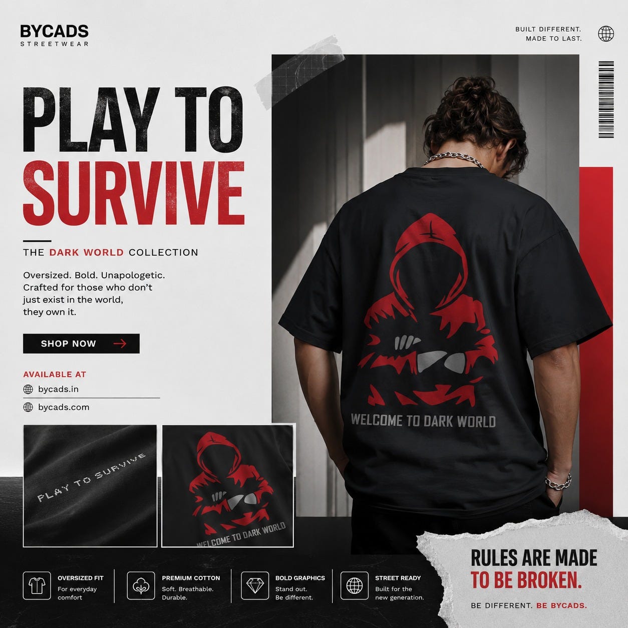 Play To Survive — Oversized Graphic Streetwear T-Shirt