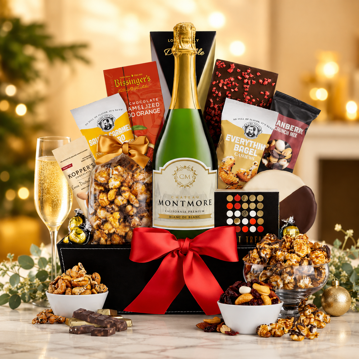 Sparkling Wine Gift Basket | 5th Avenue with Chateau Montmore