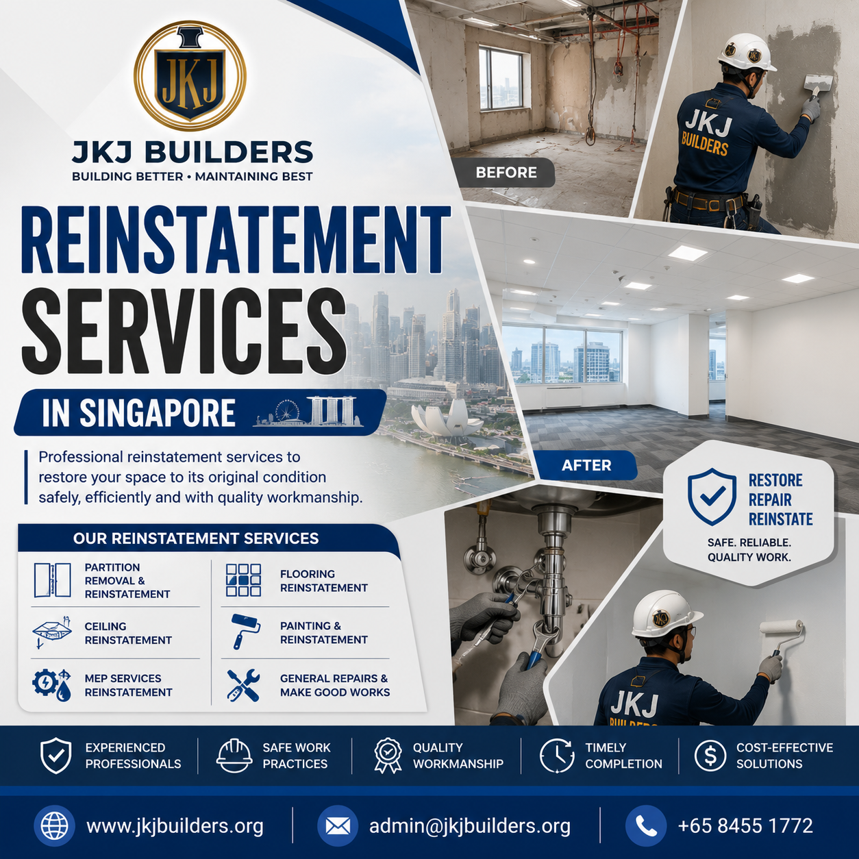Why Choose JKJ Builders — Best Reinstatement Services in Singapore