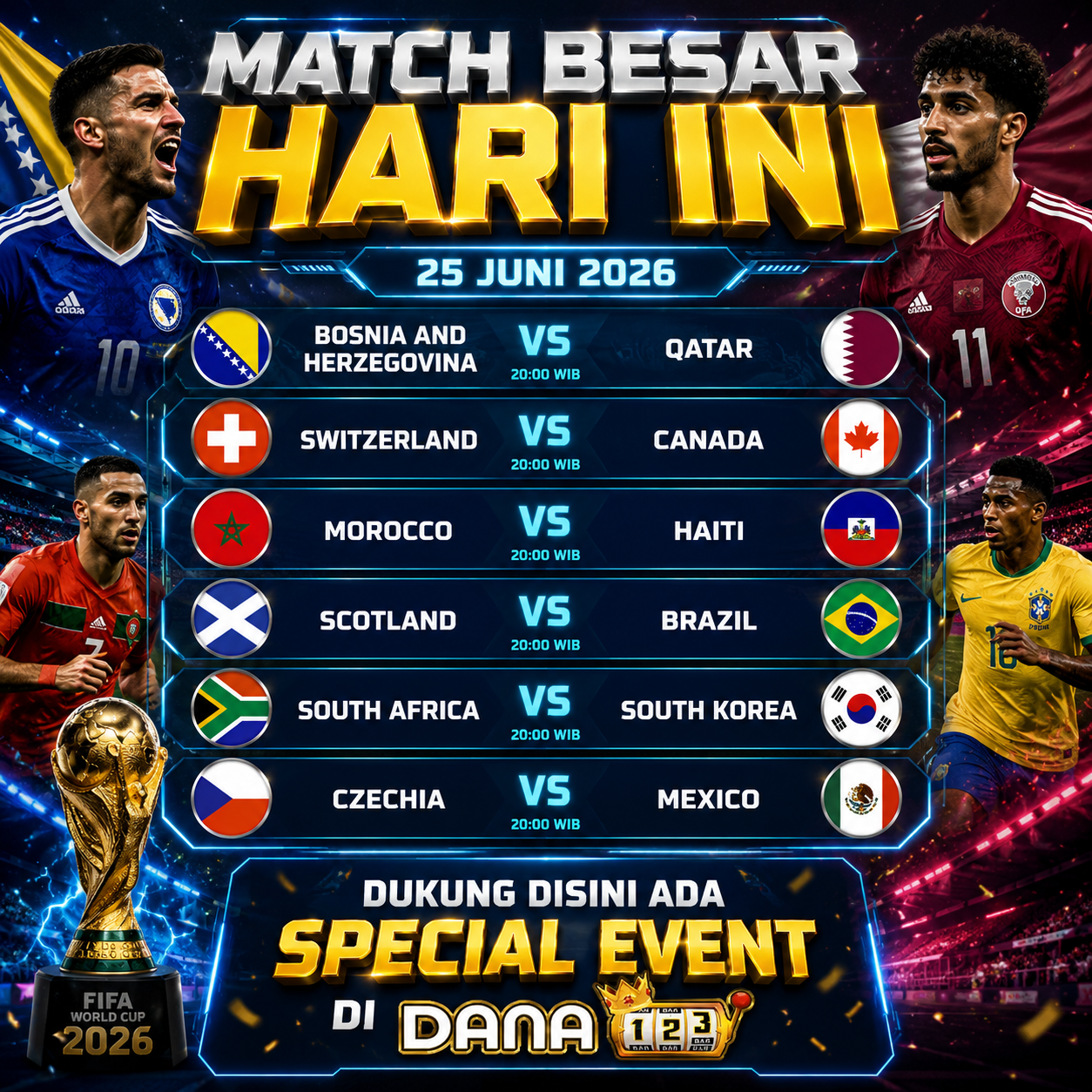 DANA123 | FIFA World Cup 25 Juni 2026 Ramai Bertanding!