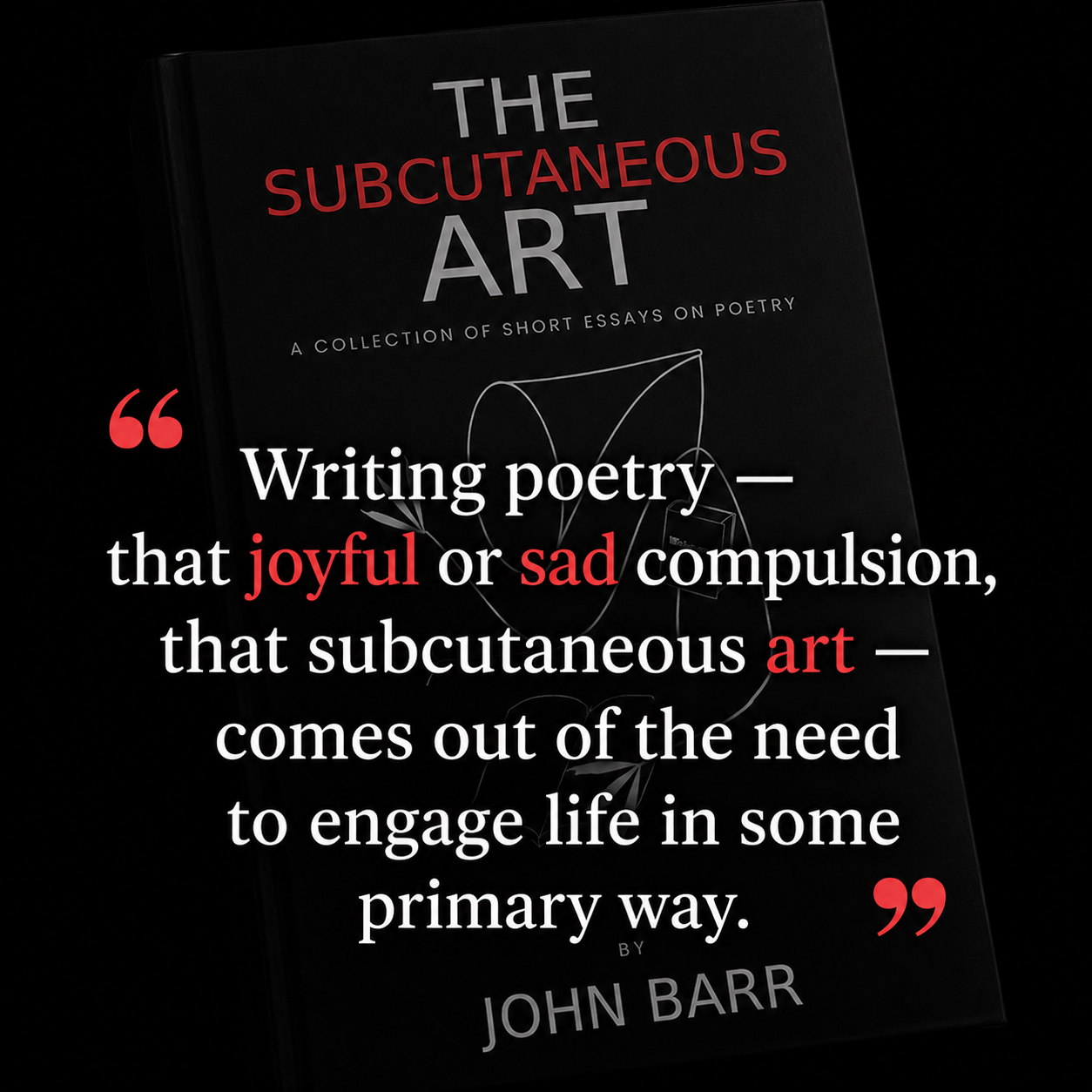 My new book The Subcutaneous Art is available in paperback and Kindle.