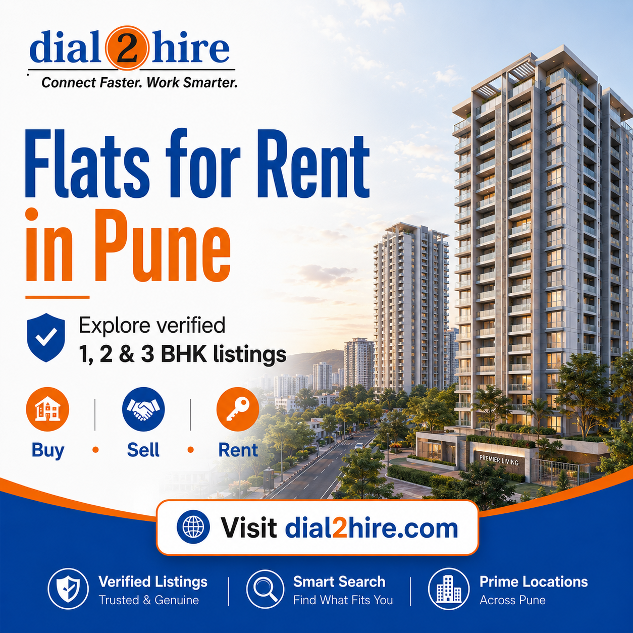 Find 1 BHK, 2 BHK and 3 BHK Flats for Rent in Pune online in 2026