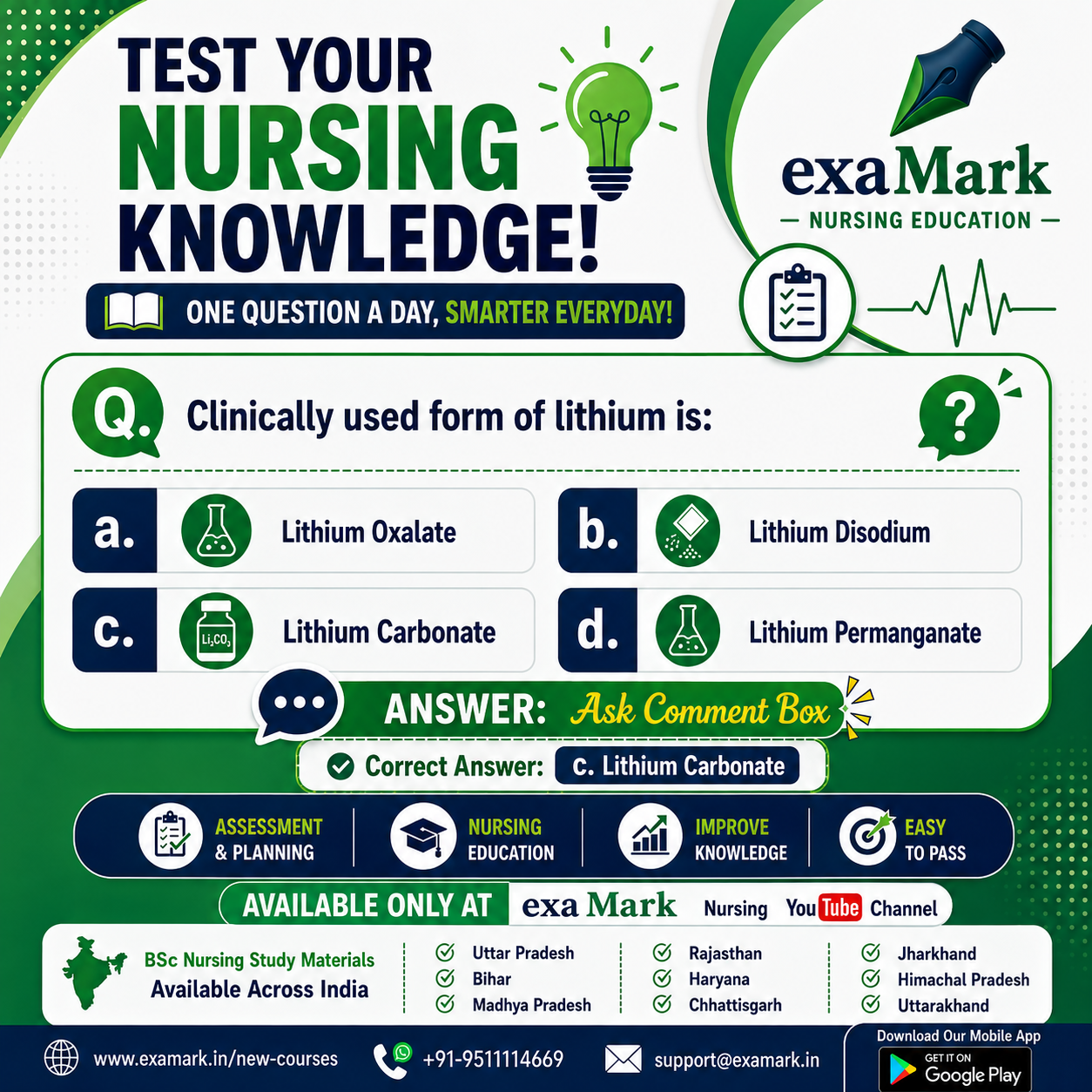 Nursing Quiz Challenge: Lithium in Clinical Practice