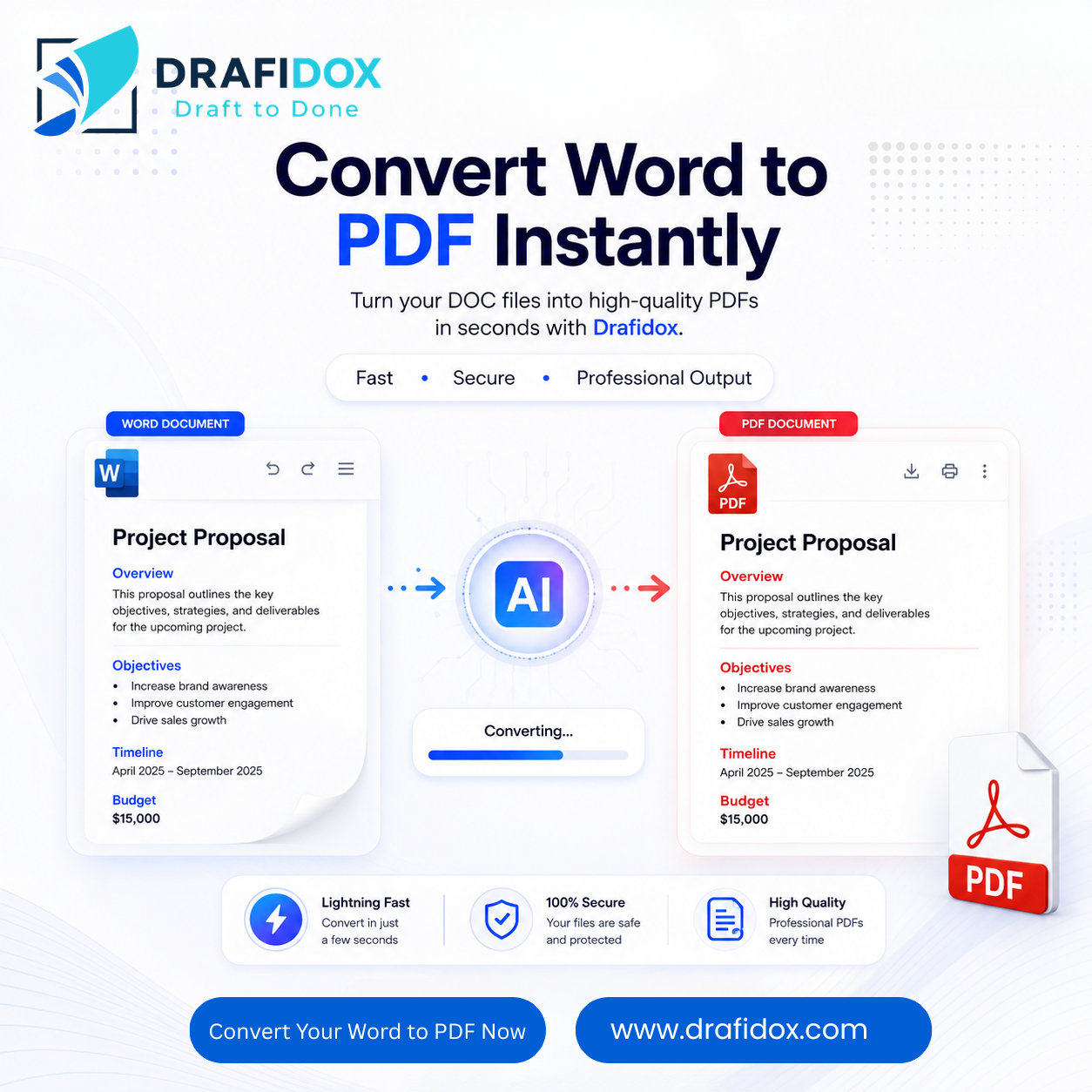 From Documents to Perfection: Simplifying Word to PDF Conversion with Drafidox