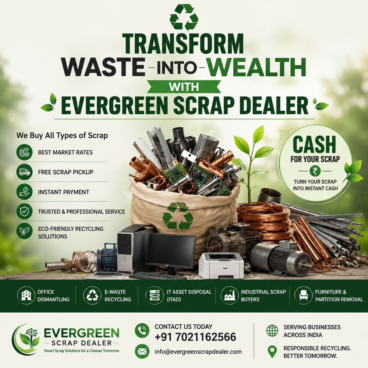 ♻️ Transform Waste into Wealth with Evergreen Scrap Dealer ♻️