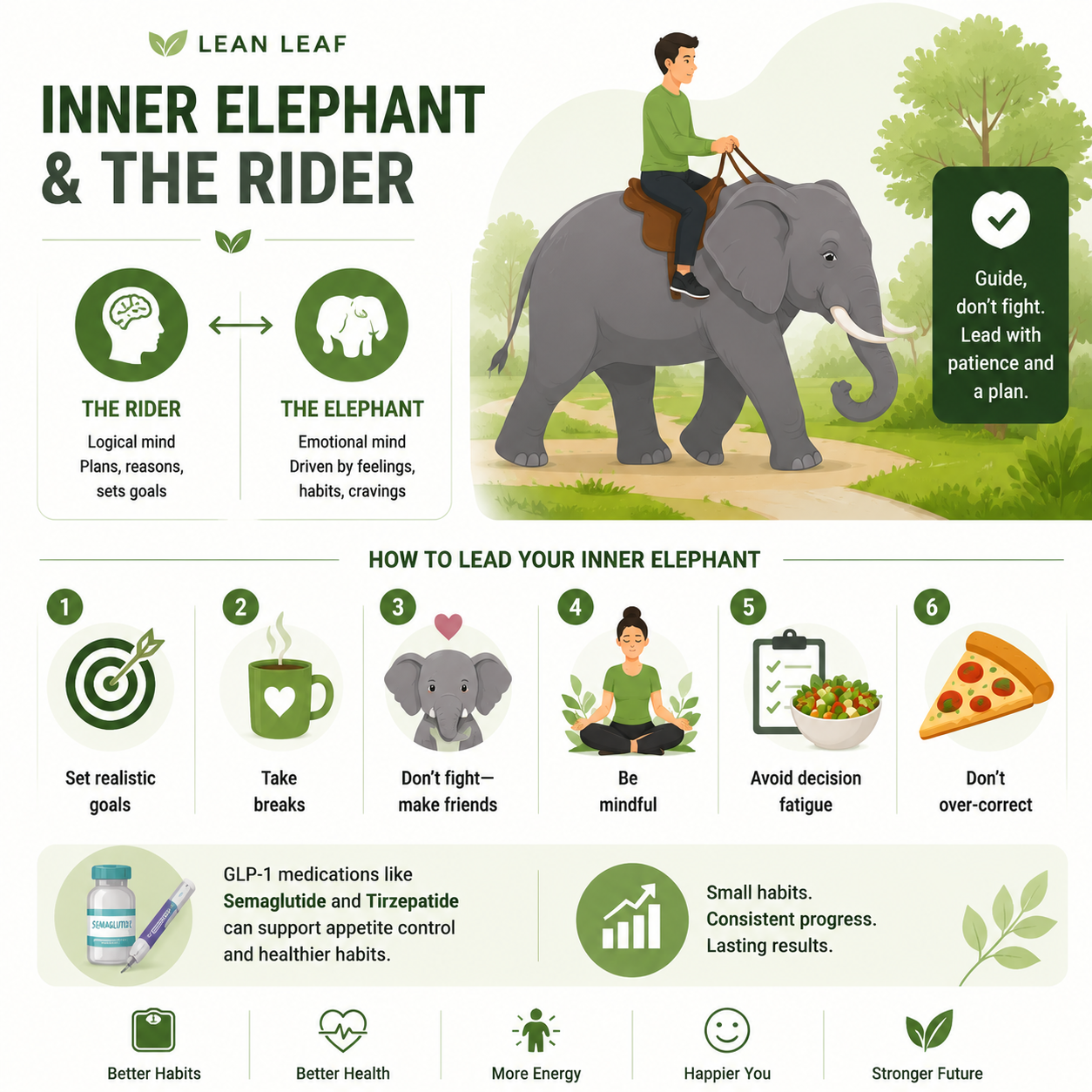 The Inner Elephant and the Rider: Why Weight Loss Feels Hard (and How to Finally Stay Consistent)