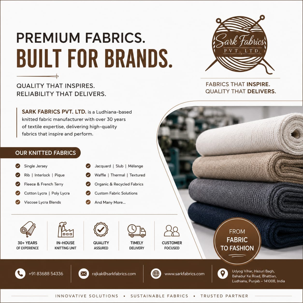 Need a Trusted Fabric Manufacturer for Bulk Orders? Choose Sark Fabrics Pvt. Ltd.