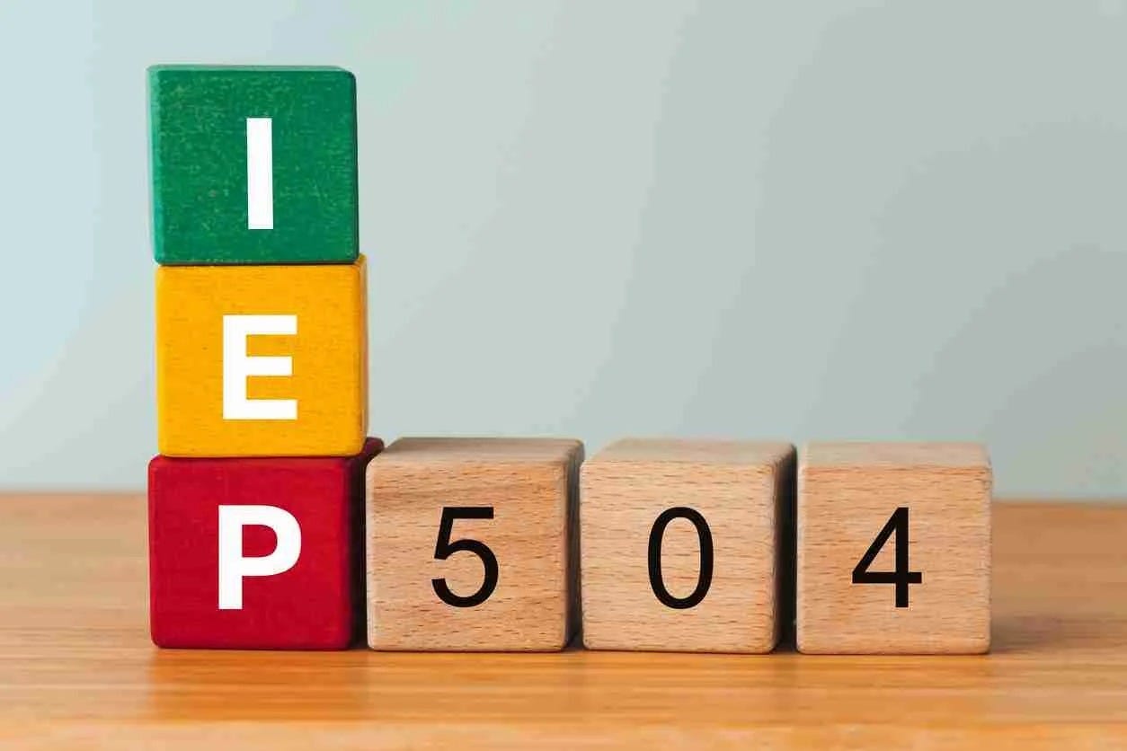 Differences between an Individualized Education Program (IEP) and a 504 Plan