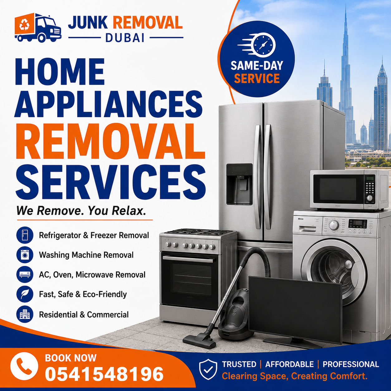 Old or unwanted appliances taking up space? Let us handle it!