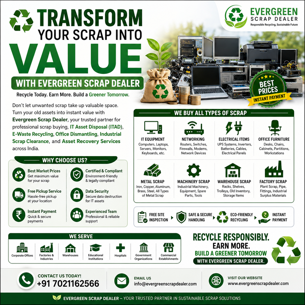 ♻️ Transform Your Scrap into Value with Evergreen Scrap Dealer