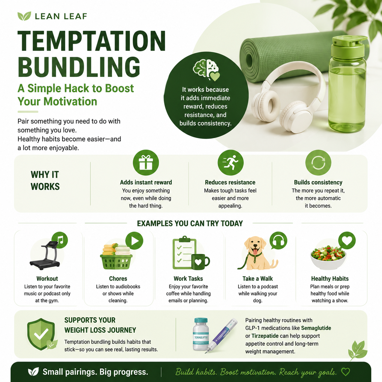 Temptation Bundling: A Simple Motivation Hack That Helps You Stay Consistent with Healthy Habits