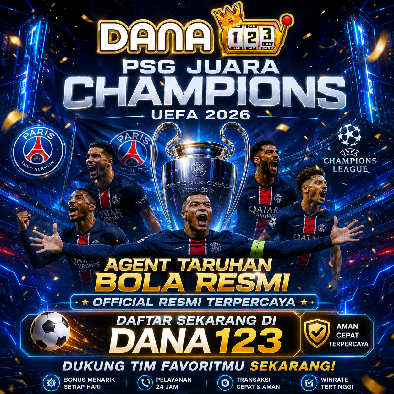DANA123 | PSG Kembali Jadi Raja Eropa Usai Tumbangkan Arsenal di Final Liga Champions 2026