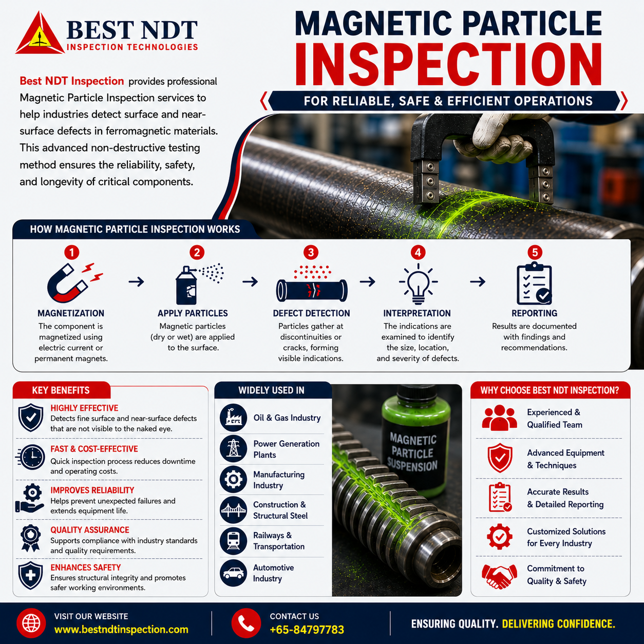 Why Magnetic Particle Inspection Is Essential for Detecting Surface and Near-Surface Defects